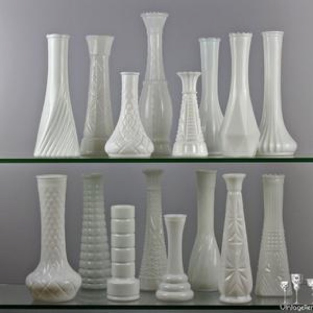 Vintage Milk Vases
